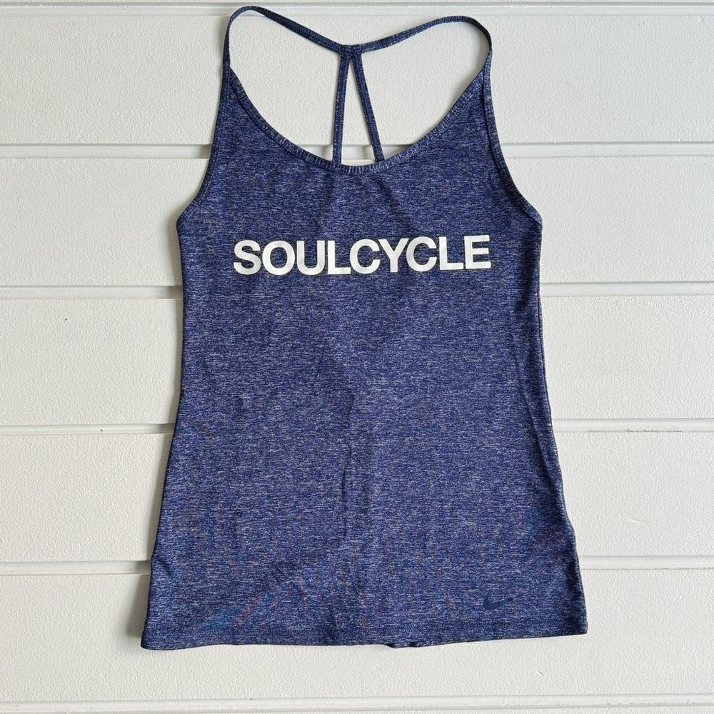 Nike Women’s Blue Logo Soul Cycle T Back Tank Top Size XS